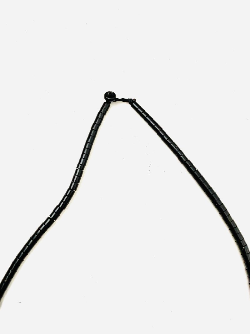 Apurinã People: Tukumã Dark Brown and White Caterpillar Necklace- Handcrafted - Image 3