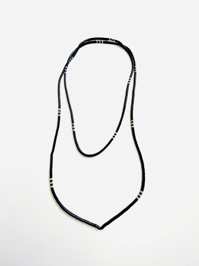 Tukumã People: Dark Chocolate and White Necklace- Handcrafted