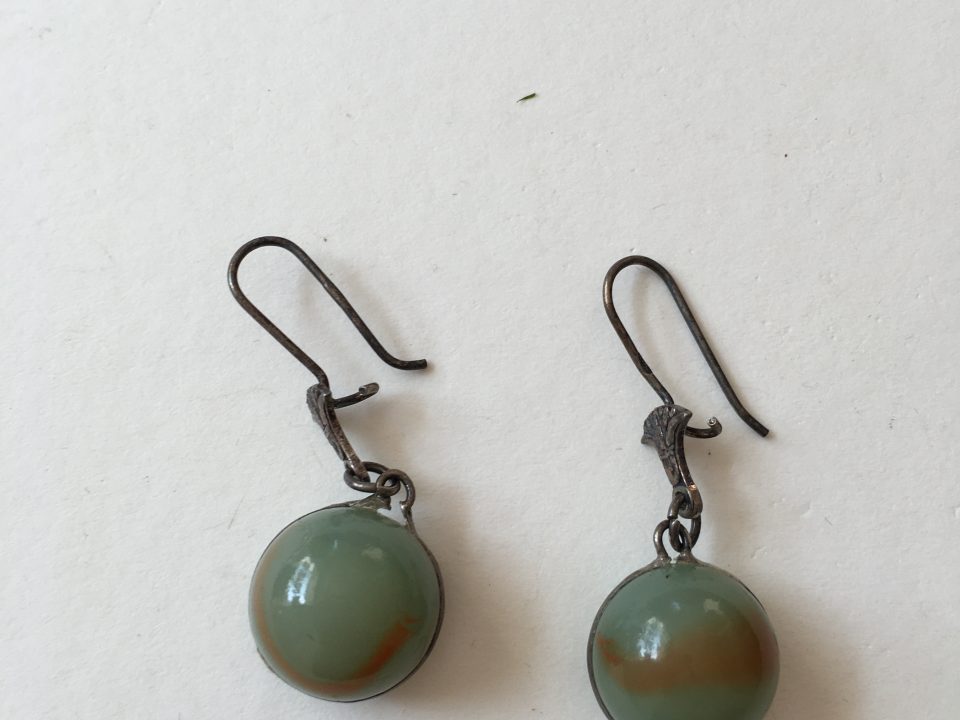 Green Handmade Earrings - Image 2