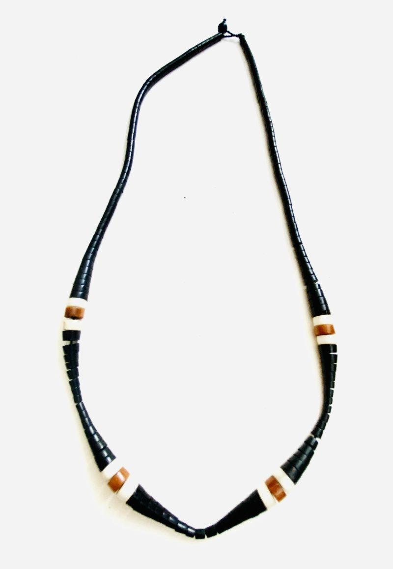 Apurinã People: Tukumã Mix Brown and White Caterpillar Necklace- Handcrafted - Image 6