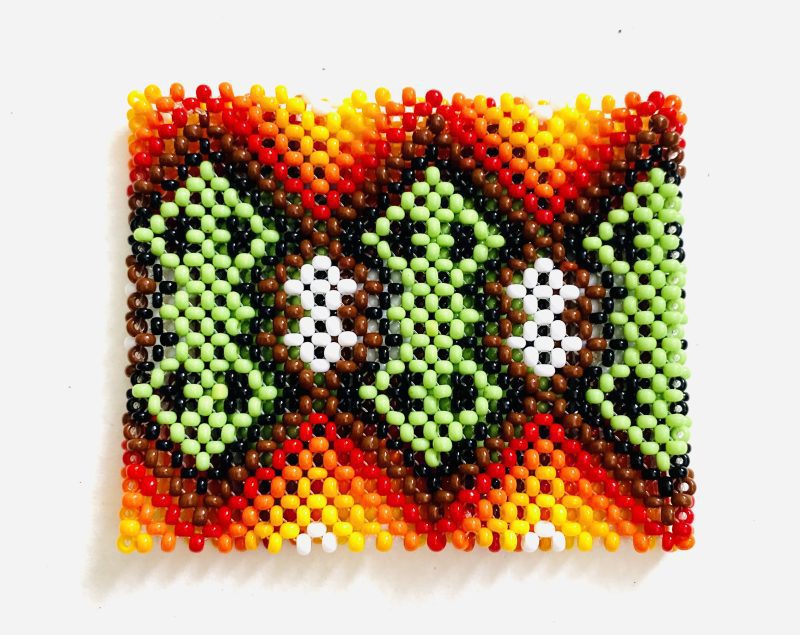 Yawanawa People: Children Warm Green Mix Beaded Bracelet - Image 2