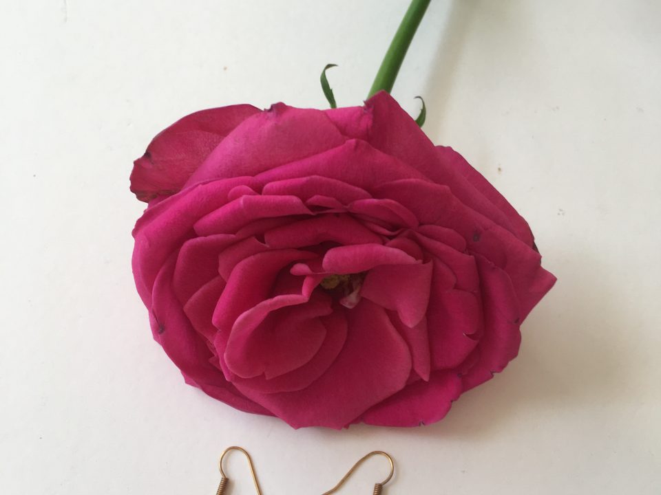 Handmade Rose Quartz Earrings - Image 2