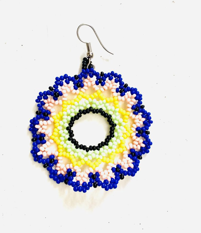 Rarapallo People: Unique Round Beaded Earrings - Image 3