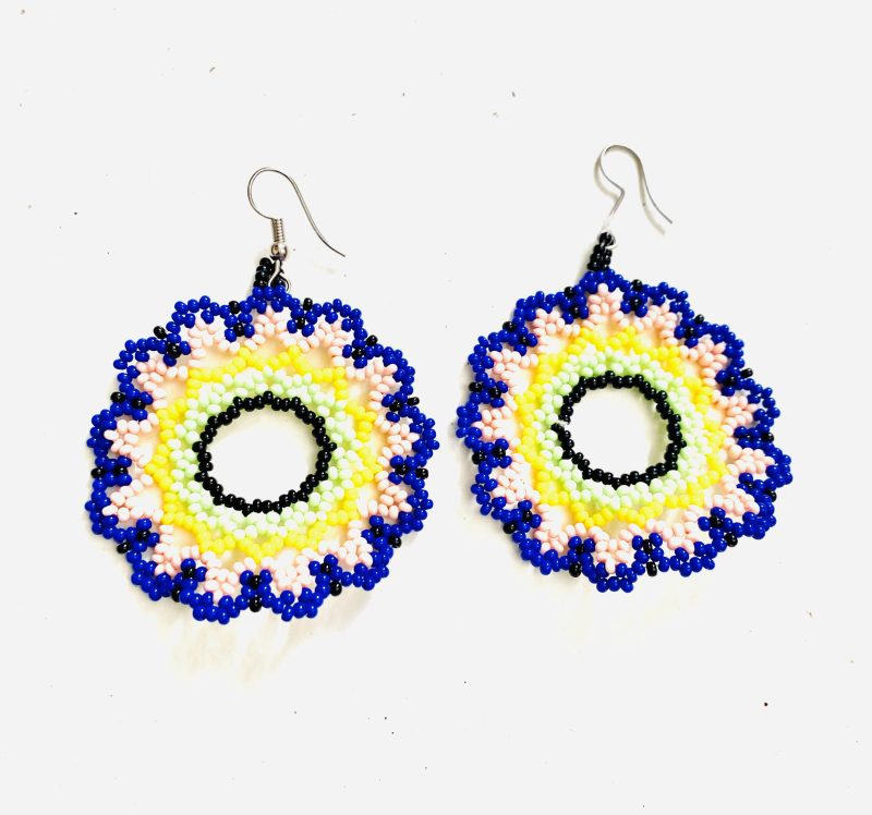Rarapallo People: Unique Round Beaded Earrings