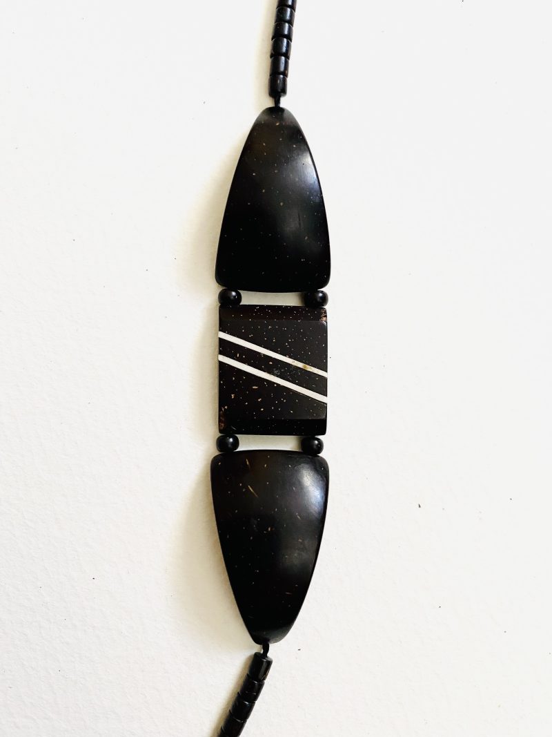Apurinã People: Tukumã Brown with White Lines  Bracelet- Handcrafted - Image 2