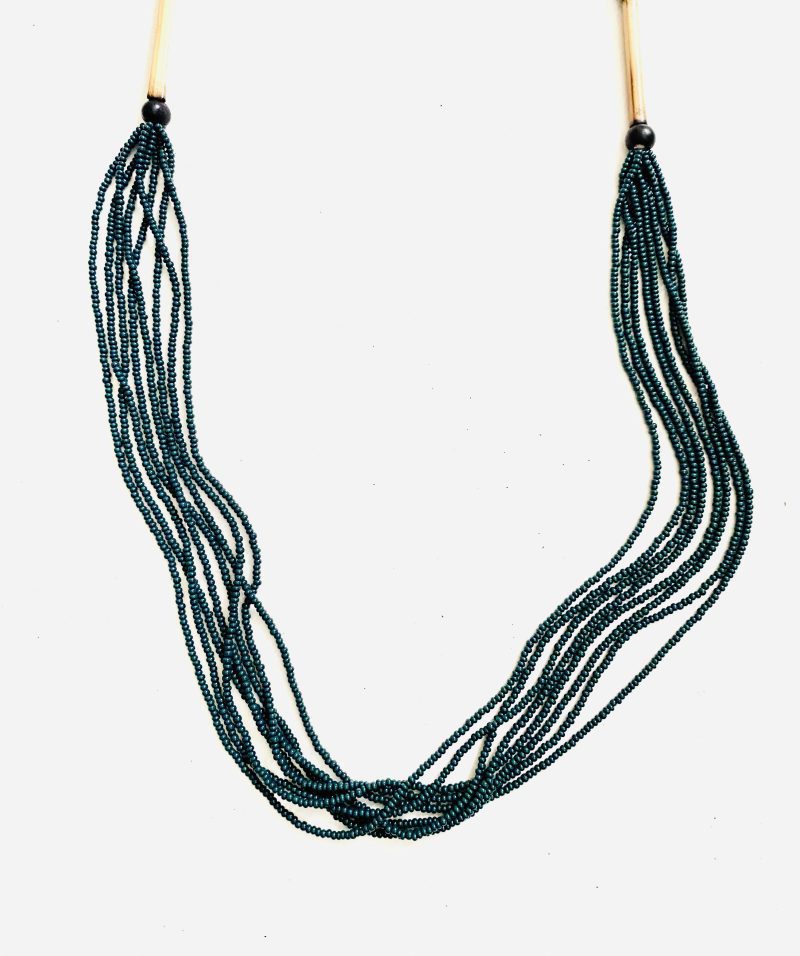 Yawanawa People: Green Missanga Neckale - Image 2