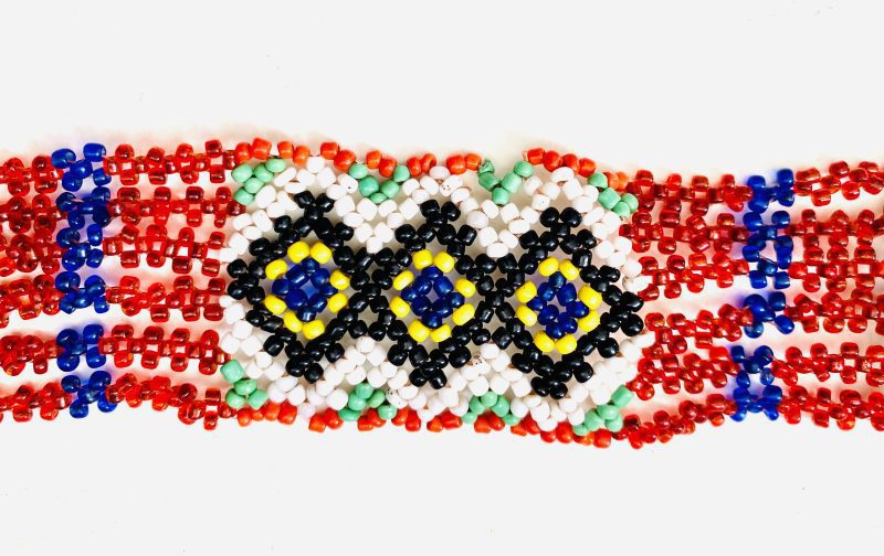 Kulina People: Handcrafted Ceremonial  Unique Necklace Pink - Image 6