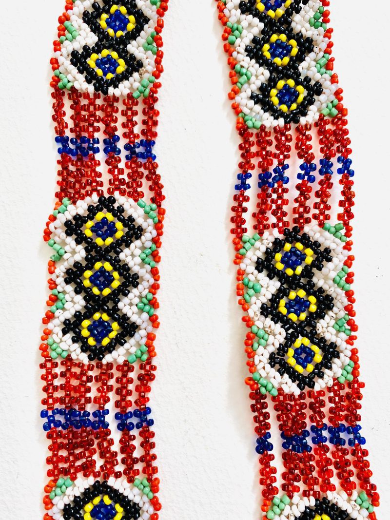 Kulina People: Handcrafted Ceremonial  Unique Necklace Pink - Image 5