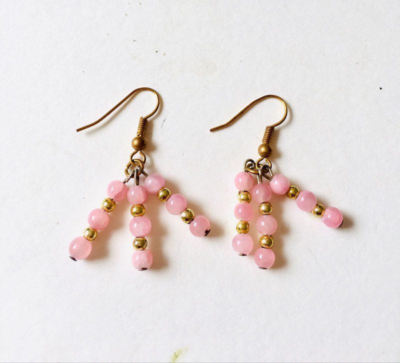 Handmade Rose Quartz Earrings